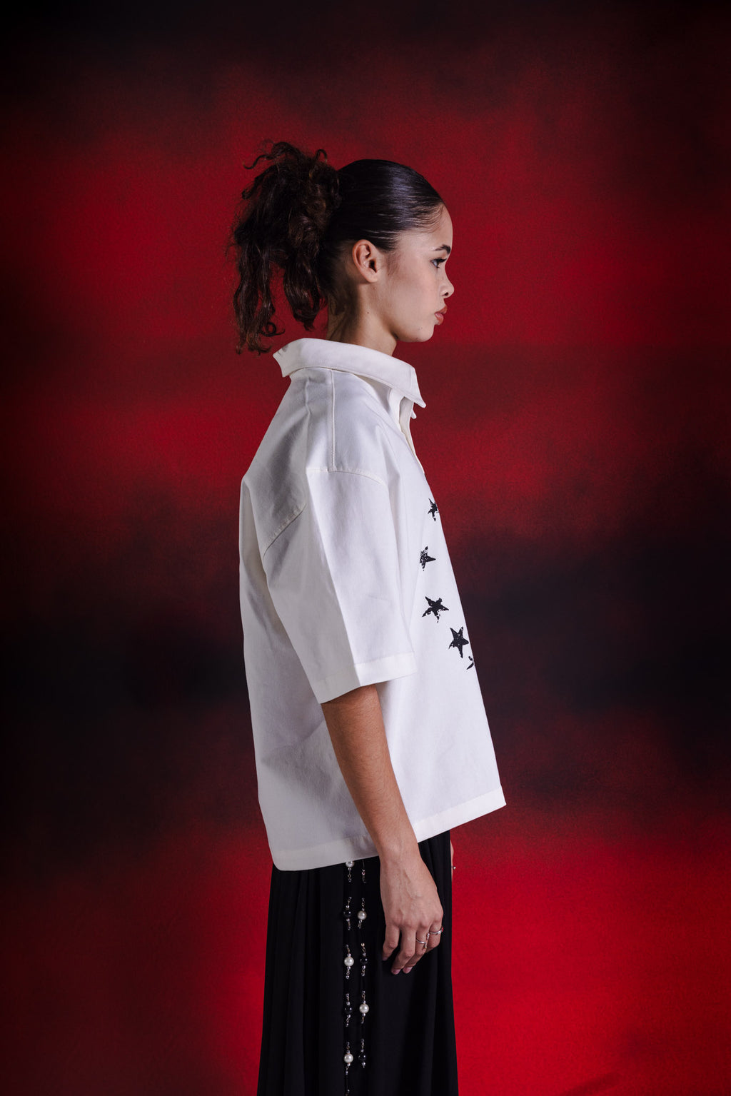 Endless loop boxy shirt