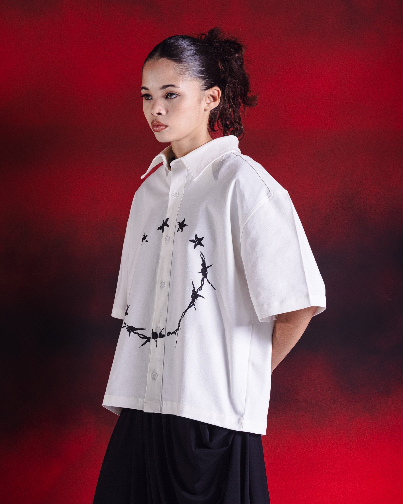 Endless loop boxy shirt